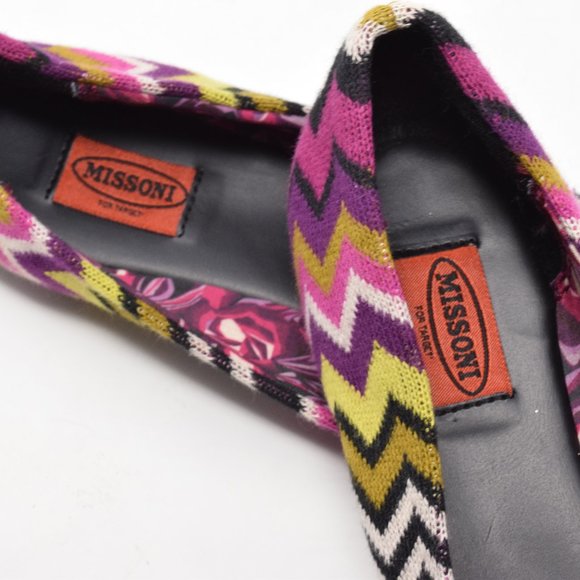Missoni Target Chevron Zig Zag Ballet Flats NWOT 6 Ballerina Boho Shoe - Picture 8 of 11
